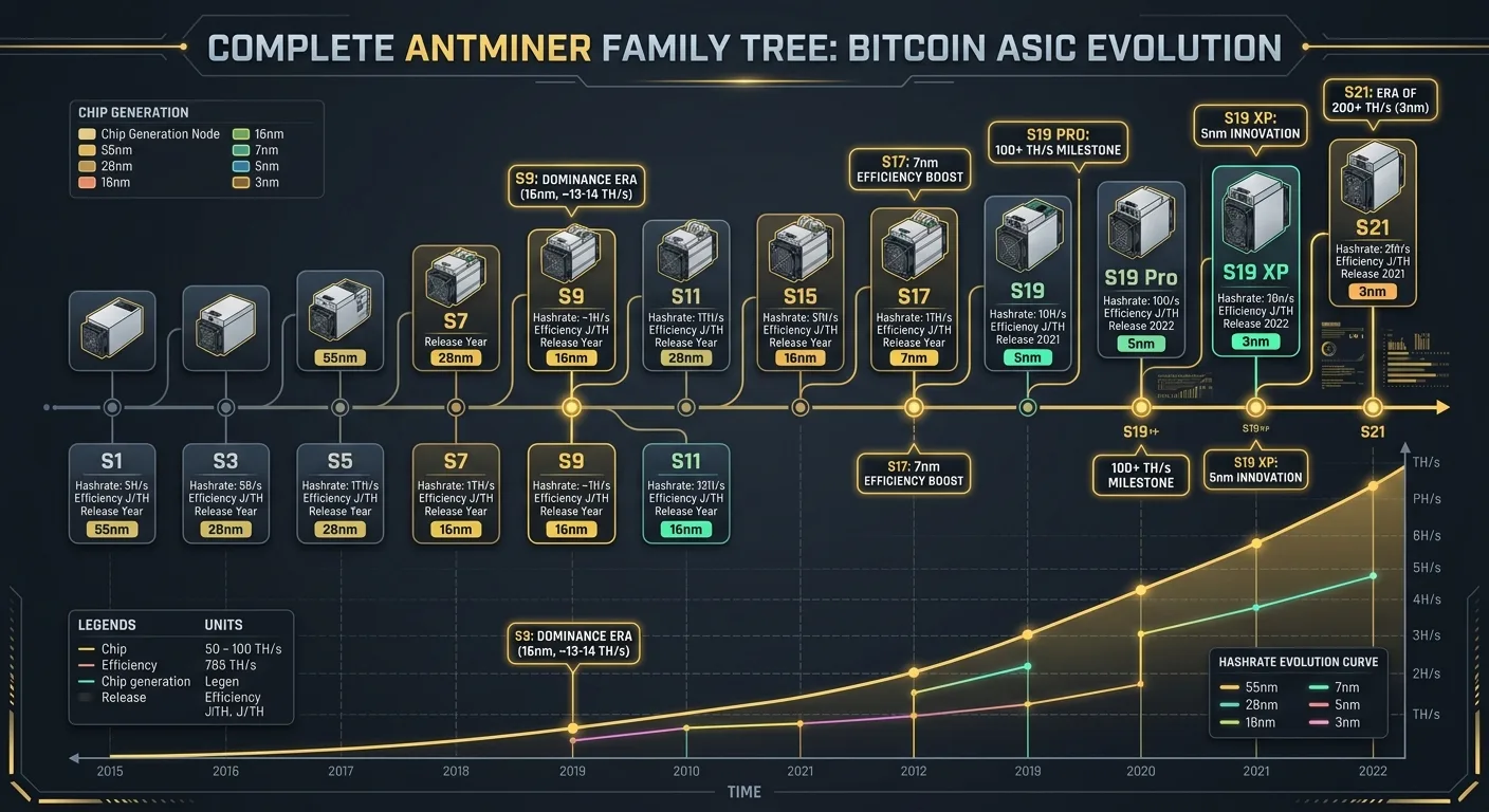 Modelos históricos de Antminer