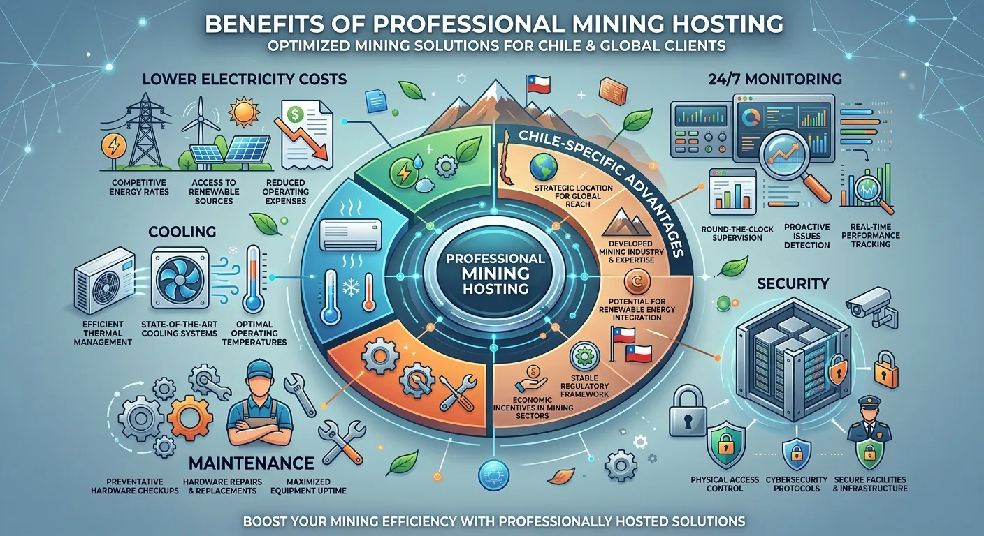 Beneficios del hosting de minería en Chile