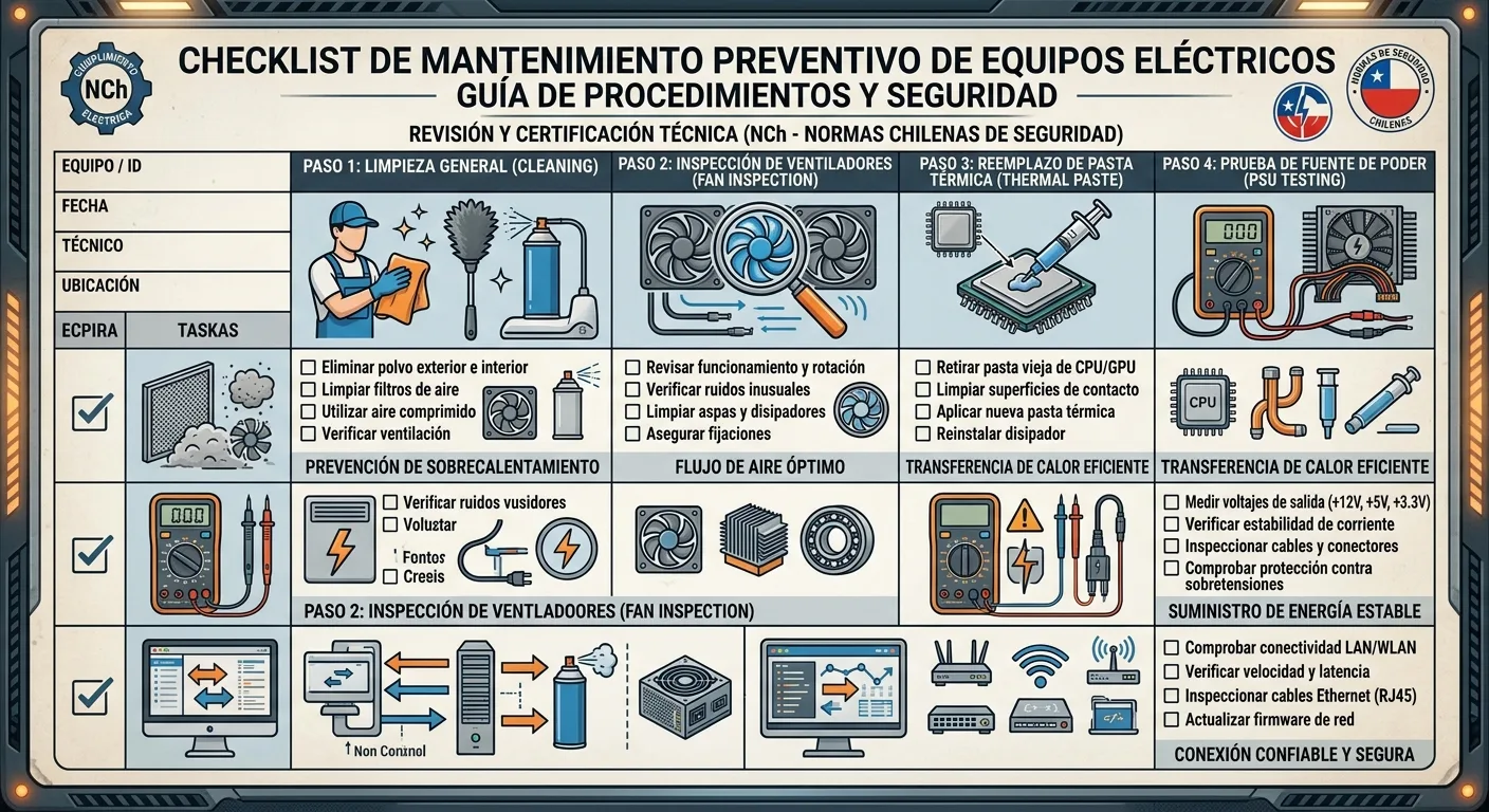Checklist de mantenimiento ASIC