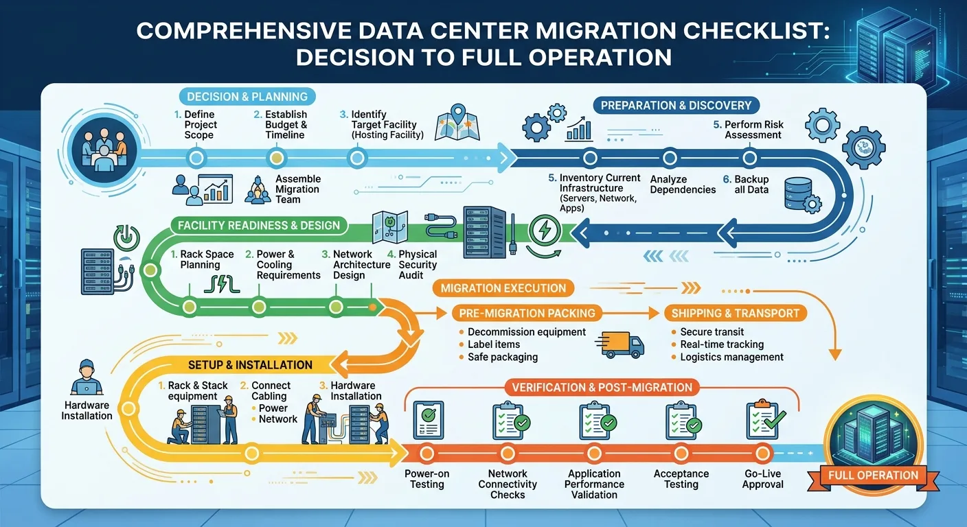 Checklist completo para migración de mineros